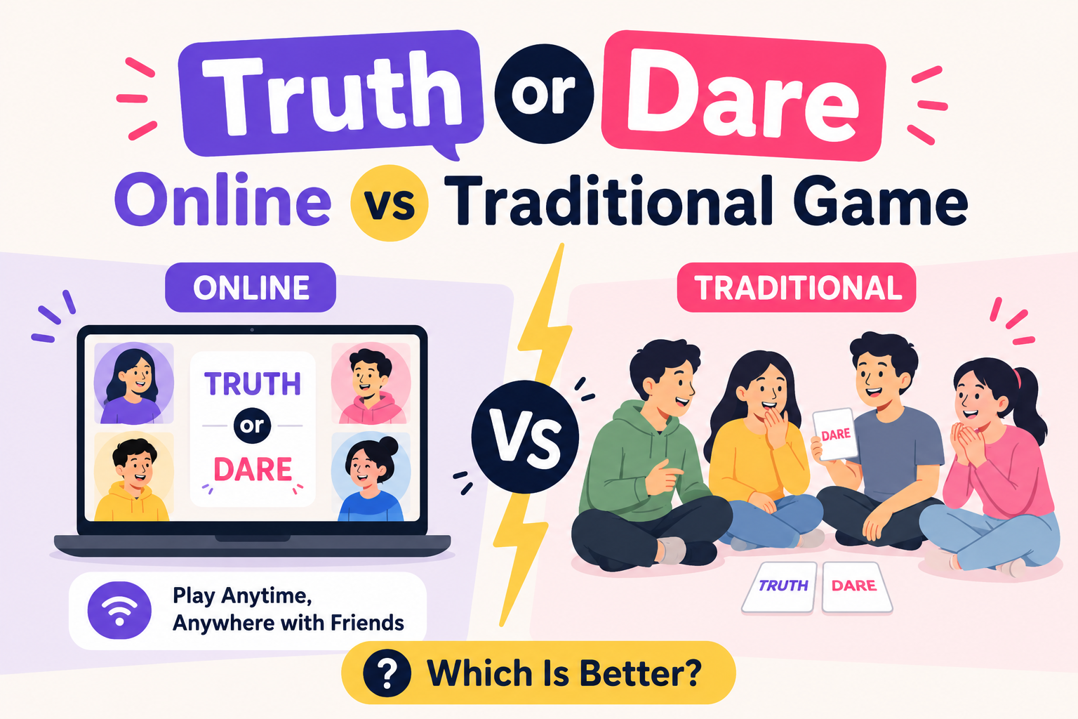 Truth or Dare Online vs Traditional Game (Which Is Better?)